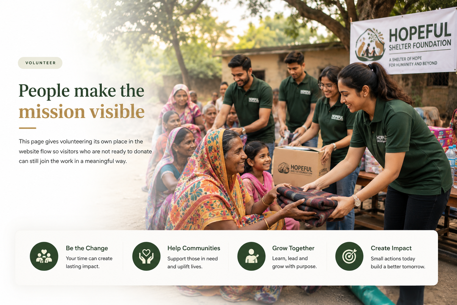 Volunteer page image